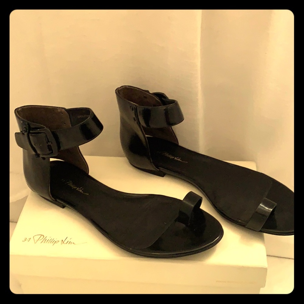 3.1 Philip Lim Toe ring Flat Sandal